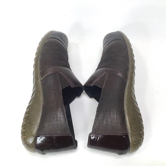 NAOT Leather Womens Slip On Loafers Shoes Size 7 - 7.5 38 Brown Flats - Picture 9 of 10